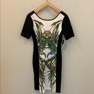 Juicy Couture Pitch Black Fitted Dress